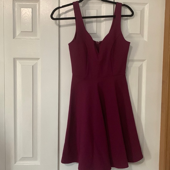 Soprano Magenta Casual Lined Midi Dress US Size Small - Picture 2 of 8